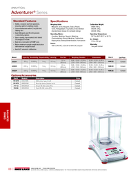 Thumbnail of document Data Sheet - Adventurer Series, OHAUS Analytical Balance